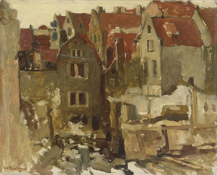 Demolition of the Grand Bazar de la Bourse in Amsterdam at the Nieuwendijk, George Hendrik Breitner